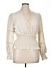 Unbranded 100% Polyester Ivory Long Sleeve Blouse Size 0X - photo 1