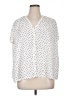 Pleione 100% Polyester Polka Dots White 3/4 Sleeve Blouse Size XL - photo 1