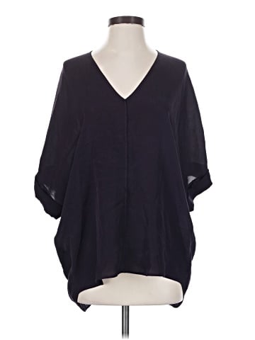 Vince. 3/4 Sleeve Silk Top (view 1)