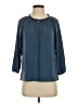 L.L.Bean Blue 3/4 Sleeve Blouse Size XS - photo 1