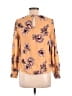 Luna 100% Polyester Gold Long Sleeve Blouse Size M - photo 2