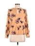 Luna 100% Polyester Gold Long Sleeve Blouse Size M - photo 1