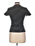 FOR DAYS 100% Cotton Stripes Black Blue Short Sleeve Turtleneck Size L - photo 2