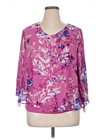 JM Collection 3/4 Sleeve Blouse (view 1)