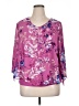 JM Collection 100% Polyester Purple 3/4 Sleeve Blouse Size 1X - photo 1