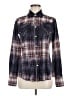 Roar 100% Cotton Plaid Blue Long Sleeve Button-Down Shirt Size M - photo 1