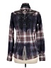 Roar 100% Cotton Plaid Blue Long Sleeve Button-Down Shirt Size M - photo 2
