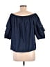 BP. 100% Cotton Blue Short Sleeve Blouse Size M - photo 2