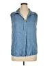 Karen Kane Blue Sleeveless Button-Down Shirt Size XL - photo 1