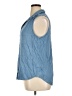 Karen Kane Blue Sleeveless Button-Down Shirt Size XL - photo 5