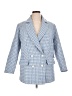 ELOQUII 100% Polyester Checkered-gingham Blue Blazer Size 14 Plus - photo 1