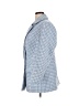ELOQUII 100% Polyester Checkered-gingham Blue Blazer Size 14 Plus - photo 5
