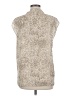 H By Halston 100% Polyester Animal Print Ivory Sleeveless Blouse Size M - photo 2