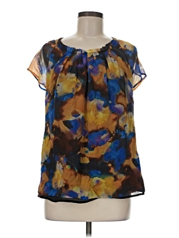 Jones New York Collection Short Sleeve Silk Top (view 1)