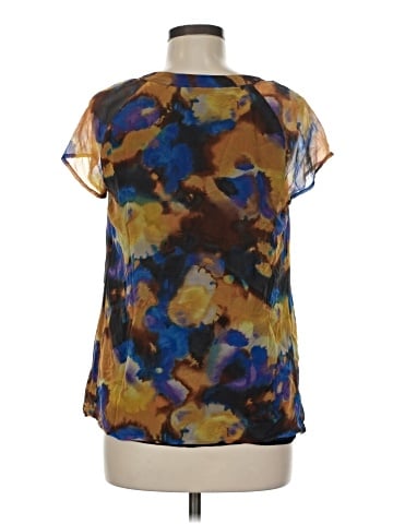 Jones New York Collection Short Sleeve Silk Top (view 2)