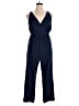 Shein Curve 100% Polyester Solid Blue Jumpsuit Size 12 Plus (0) - photo 1