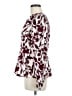 Lewit Burgundy Long Sleeve Silk Top Size M - photo 5