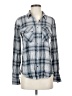 Maurices 100% Viscose Plaid Gray Long Sleeve Button-Down Shirt Size XS - photo 1