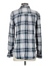 Maurices 100% Viscose Plaid Gray Long Sleeve Button-Down Shirt Size XS - photo 2