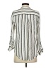 Lucky Brand Stripes Ivory Silver Long Sleeve Blouse Size S - photo 2