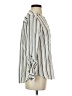 Lucky Brand Stripes Ivory Silver Long Sleeve Blouse Size S - photo 4