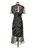 Rag & Bone 100% Silk Animal Print Blue Gray Cocktail Dress Size 4 - photo 2