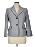 Le Suit 100% Polyester Chevron-herringbone Gray Blazer Size 14 Petite - photo 1