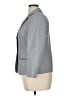 Le Suit 100% Polyester Chevron-herringbone Gray Blazer Size 14 Petite - photo 5