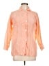 Neiman Marcus Orange 3/4 Sleeve Button-Down Shirt Size L - photo 1