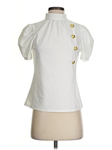 New York & Company Short Sleeve Blouse (view 1)