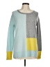 Halogen 100% Cashmere Color Block Gray Cashmere Pullover Sweater Size M - photo 1