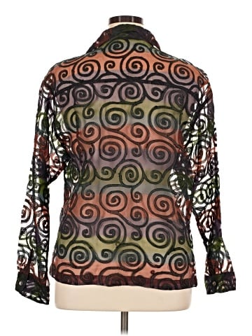 Chico's Design Long Sleeve Silk Top (view 2)