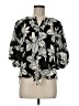 Rose + Olive Black 3/4 Sleeve Blouse Size M - photo 1