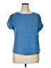 Edgely 100% Polyester Blue Short Sleeve Blouse Size XL - photo 1