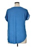 Edgely 100% Polyester Blue Short Sleeve Blouse Size XL - photo 2