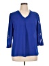 Brixon Ivy 100% Polyester Blue 3/4 Sleeve Blouse Size XL - photo 1