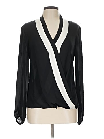 Parker Long Sleeve Silk Top (view 1)