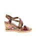 Patricia Nash Floral Burgundy Wedges Size 7 - photo 1