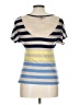 BCX Stripes Blue Short Sleeve Top Size L - photo 2