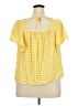 Old Navy Yellow Short Sleeve Blouse Size XXL - photo 2