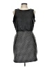 Dex 100% Polyurethane Houndstooth Gray Black Cocktail Dress Size L - photo 1