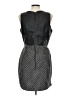 Dex 100% Polyurethane Houndstooth Gray Black Cocktail Dress Size L - photo 2