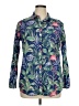 J. McLaughlin Tropical Blue Long Sleeve Button-Down Shirt Size XL - photo 1