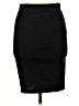 Aqua Solid Black Casual Skirt Size M - photo 2