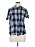 Paige Plaid Blue Short Sleeve Button-Down Shirt Size M - photo 1