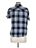 Paige Plaid Blue Short Sleeve Button-Down Shirt Size M - photo 2