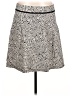 Ann Taylor LOFT Graphic Silver Casual Skirt Size 12 Petite - photo 1