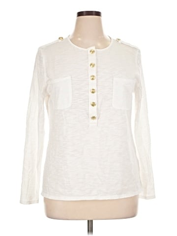 INC International Concepts Long Sleeve Henley (view 1)