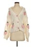 Assorted Brands 100% Polyester Floral Ivory Cardigan Size S - photo 1
