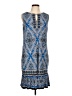 Sandra Darren Paisley Blue Cocktail Dress Size L - photo 1